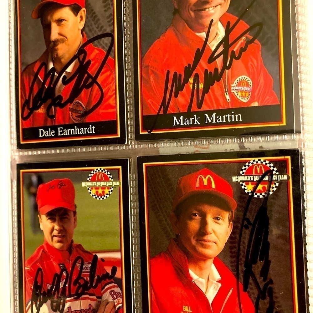 NASCAR Autographed 1991 McDonald’s All-Star Race Team Collectable.